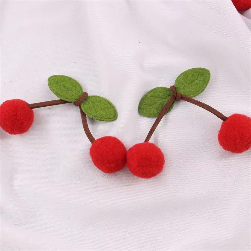 New non-woven Cherry hair accessories diy jewelry accessories material handmade hairpin hair rope jewelry material