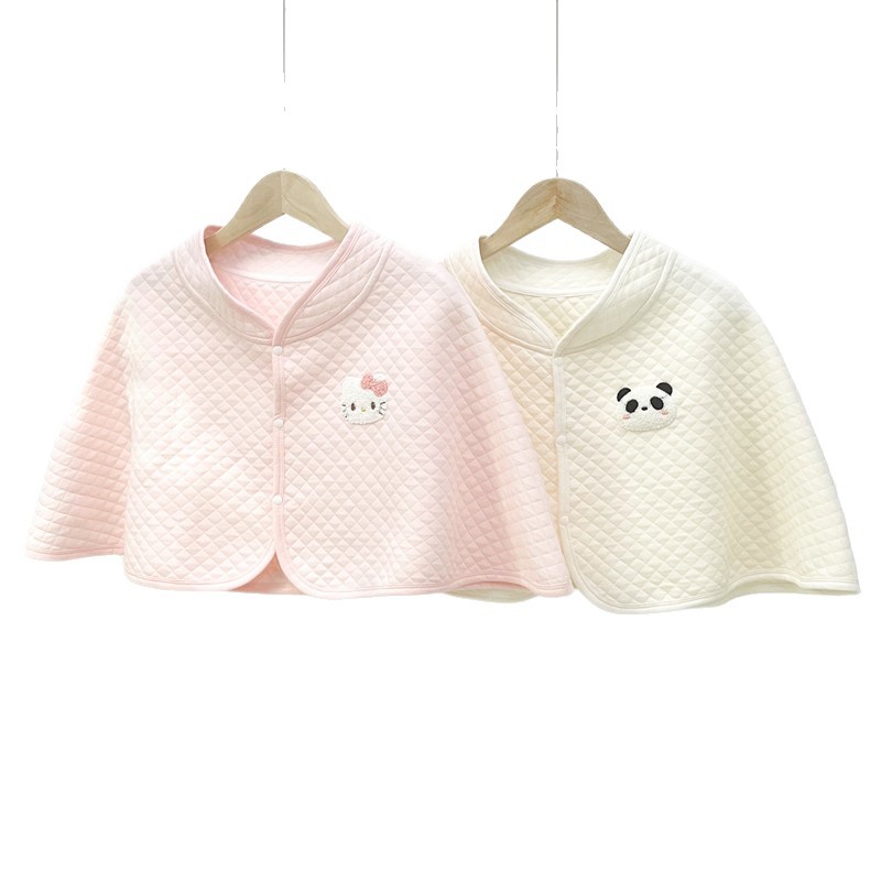 Cute and Fashionable Maternity Postpartum Shawl Kt Autumn and Winter Warm and Cold-Proof Nursing Shawl Cape Air Cotton