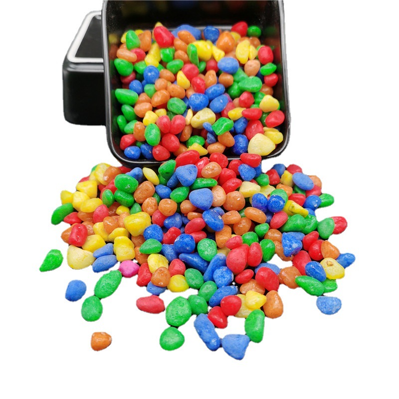 Долгосрочное производство окрашенных камней, цветные камни для садоводства, декора ванн, игрушки, маленькие цветные камни