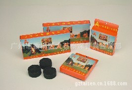 3 круглых угля для барбекю, угольные брикеты, упаковка в цветной коробке, уголь Guangdong No 3095% и более, разжигатель угля, другие