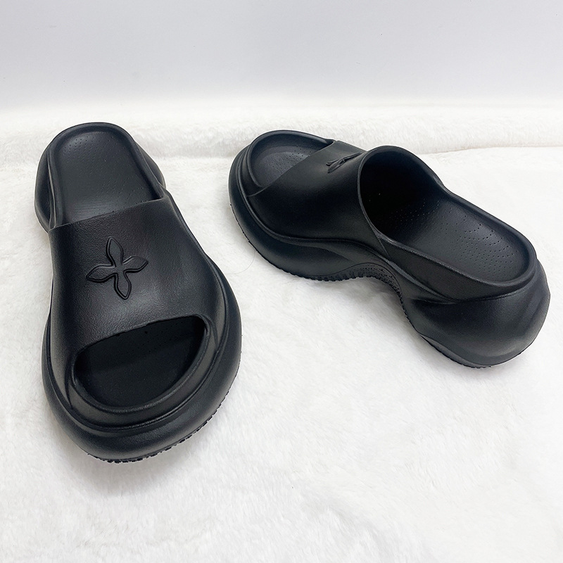 Smfk Same Style Thick-Soled Slippers for Women, 2025 New Cross-Pattern Height-Increasing Open-Toe Women's Slippers, Internet Celebrity Platform Shoes