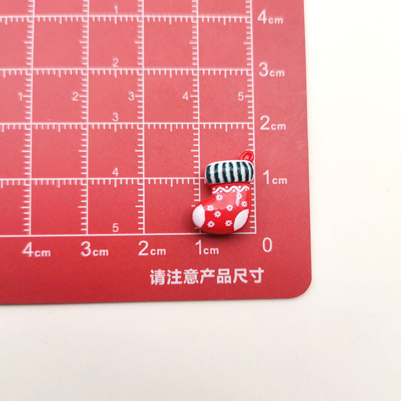 Mini small size Cartoon Christmas Hat Shoes Tree Elk DIY Resin Accessories Phone Case Accessories Nail Paste Material