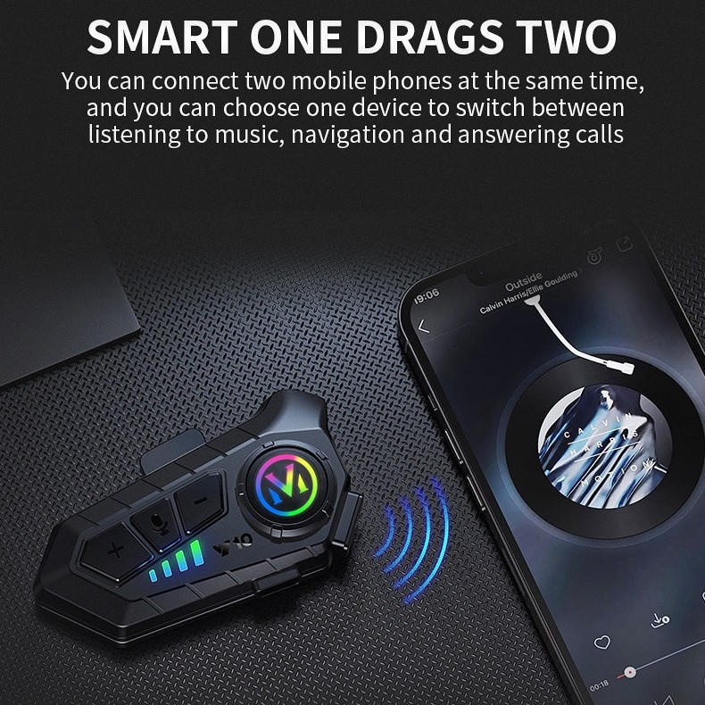 Cross-Border Popular Y10 Helmet Bluetooth Headset Waterproof Noise Reduction Motorcycle Headset Helmet Headset Manufacturer