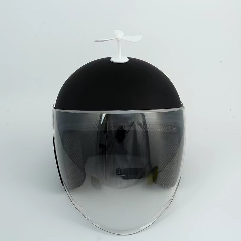 Electric Vehicle Helmet Bamboo Dragonfly Motorcycle Helmet Suction Cup Rotating Windmill Cute Small Fan Kidsren's Toy Decoration