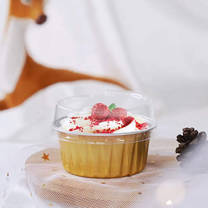 Air Fryer Aluminum Foil Egg Tart Cup Reusable Oven Baking Egg Tart Non-stick Cup Thickened Food Grade Egg Tart Cup