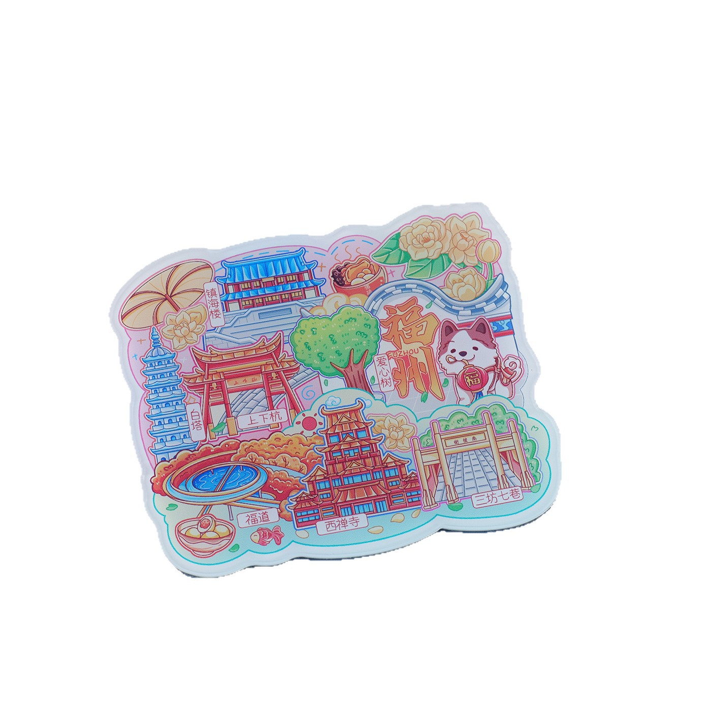 Acrylic Refrigerator Magnets, Anime Ip Peripheral Cultural and Creative Products, City Scenic Spots Advertising Soft Magnetic Stickers, Customized