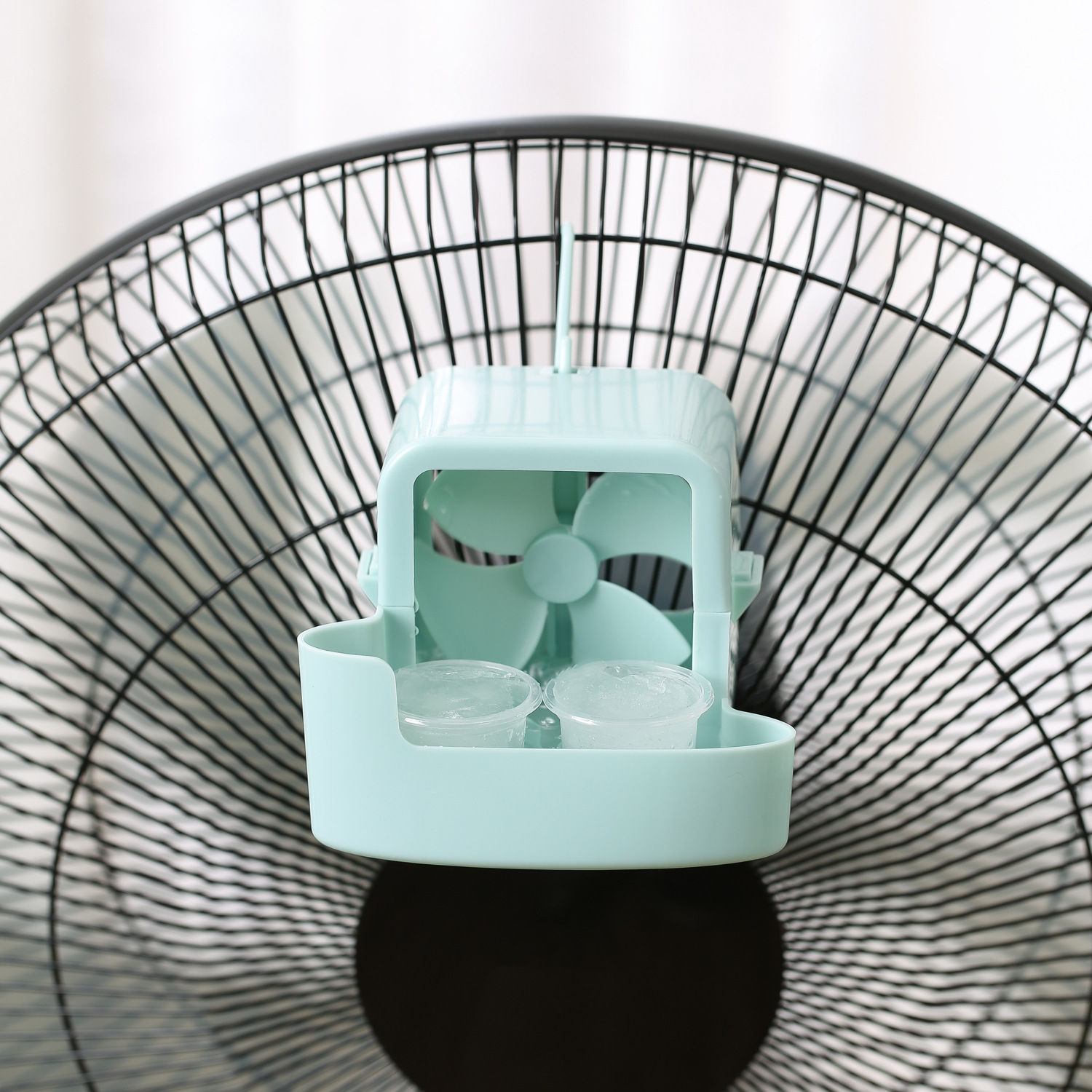 Convenient Punch-Free Fan Cooler, Household Snap-On Ice Cooling Artifact USB Refrigeration