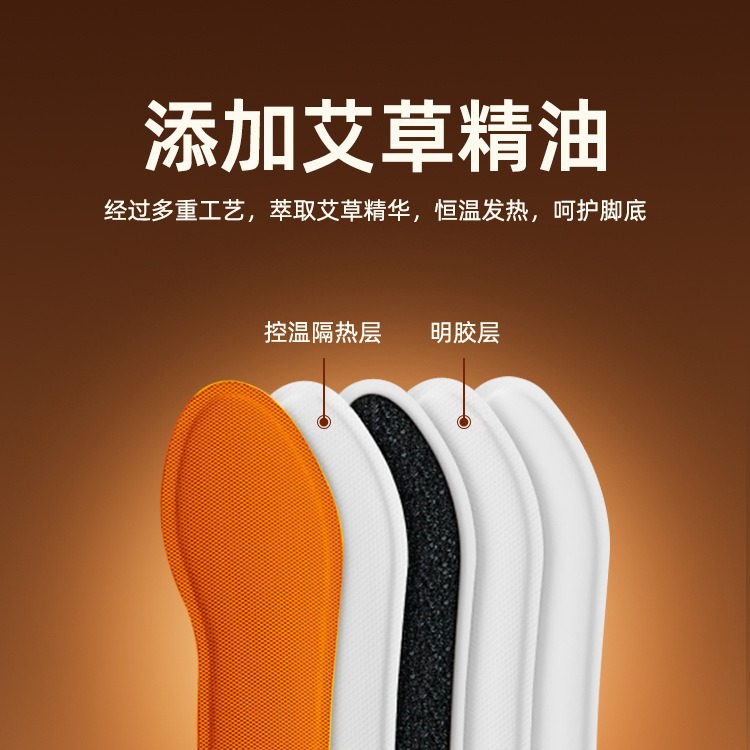 Heated Insoles, Foot Warmers, Winter Foot Warmers, Mugwort Heating Patches for Women, 12-Hour Self-Heating Baby Warmers