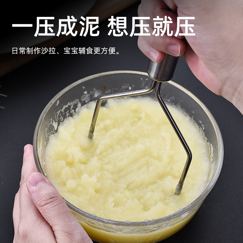 Stainless Steel Potato Masher for Home Use, Baby Food Masher, Mashing Tool, Potato Press Gadget, Baby Food Tool