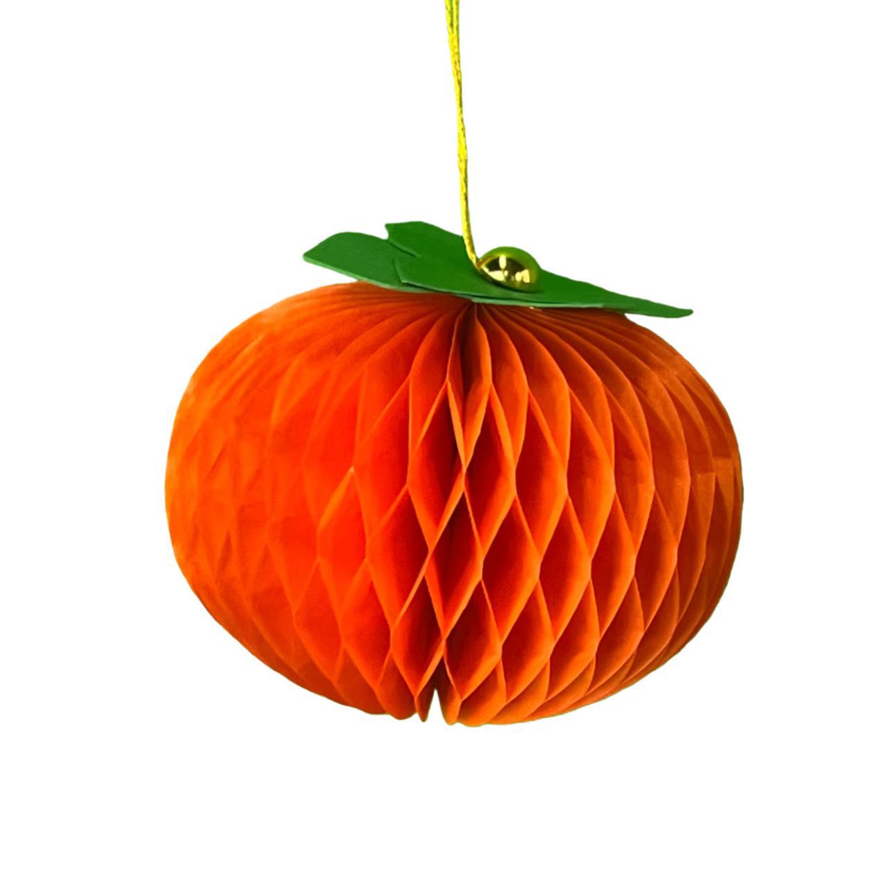 Wishing Persimmon Orange Honeycomb Paper Flower Decoration Wedding Room Decoration Honeycomb Paper Flower Bonsai Decoration Honeycomb Pendant Ruyi Persimmon