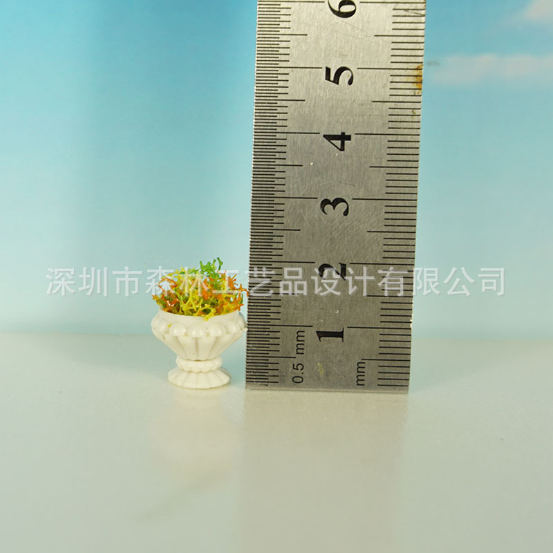 Dollhouse Doll House Accessories Mini Plant Model Artificial Small Potted Micro-Scene Ornaments Potted Plant Model B