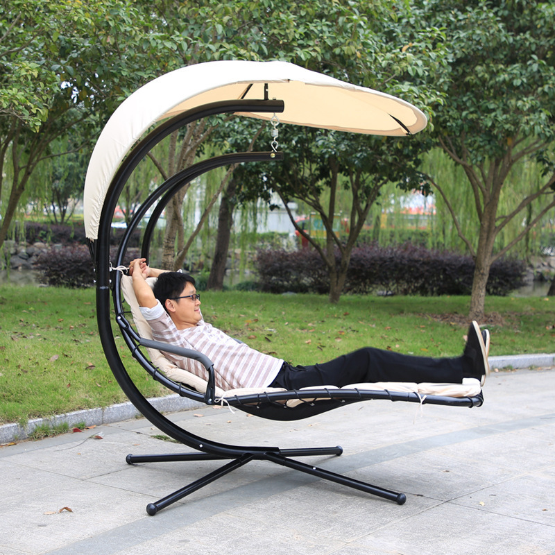 Кованый железный качающийся стул для улицы, подвесная корзина, кресло-качалка, мебель для виллы, двор, балкон, взрослый реклайнер