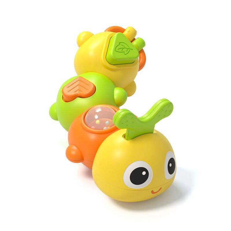 Cross-Border Baby Rattle 0-3 Years Old Toddler Grasping Training Educational Early Education Baby Energy-Consuming Caterpillar Toy