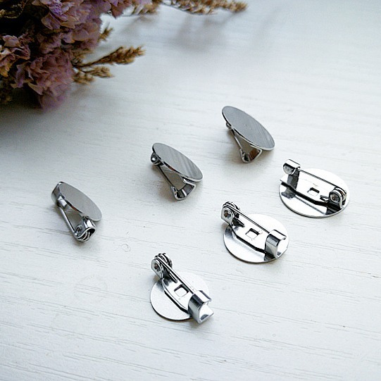 316 Stainless Steel Brooch Accessories Flat Base Clothing Pin Badge Corsage Accessories Versatile Jewelry