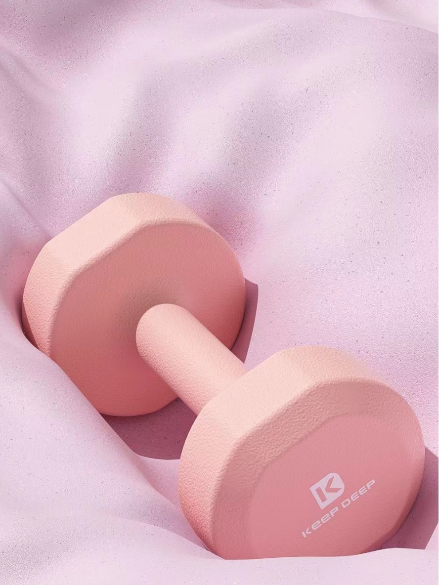 Dip plastic dip dumbbell ladies fitness home men's barbell children primary school boys teenagers 1 2 3kg small