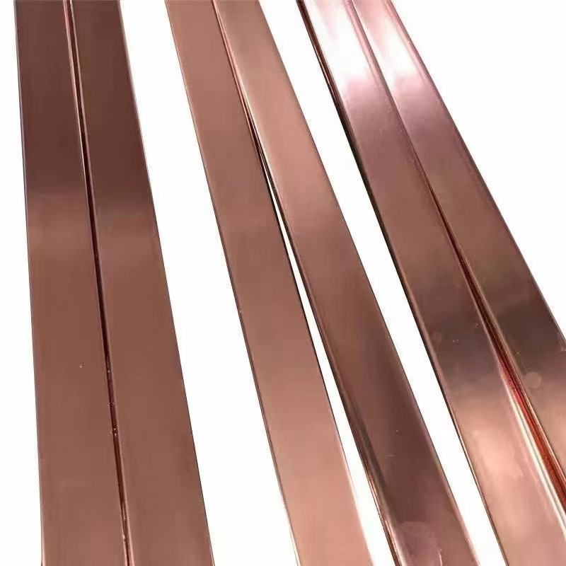 Copper-Clad Steel Flat Bar 40*4 Copper-Coated Steel Grounding Bar for Lightning Protection Grounding, Various Models Support Customization of Copper-Plated Flat Bars
