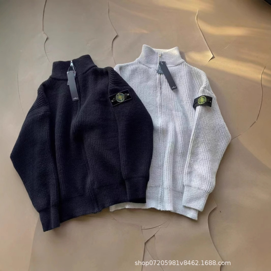 Трендовый бренд Европы и Америки, тяжелый свитер с воротником-стойкой и молнией, осень-зима, теплый, для пар