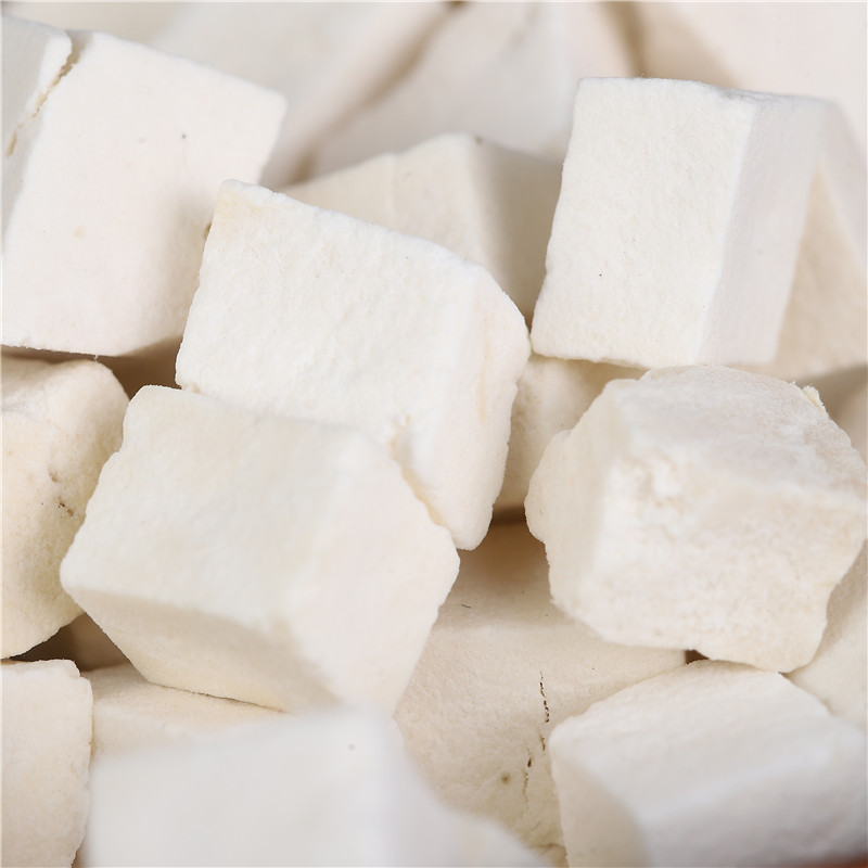 Anhui High-Quality Poria Diced 500g Sun-Dried Hand-Selected Zhongxin Baiding Mountain Chinese Herbal Medicine Planting Base Manufacturer Wholesale