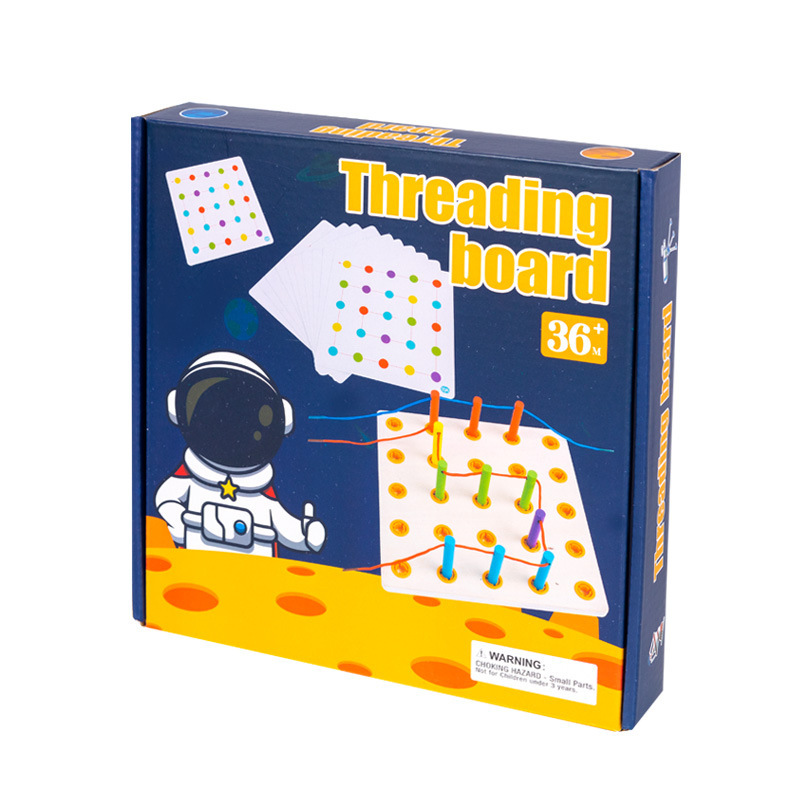 Kindergarten Threading Board Sensor System Early Education Small Class Intelligence Area Material Children Insert Beads Beads Fine Movements Play Teaching Aids