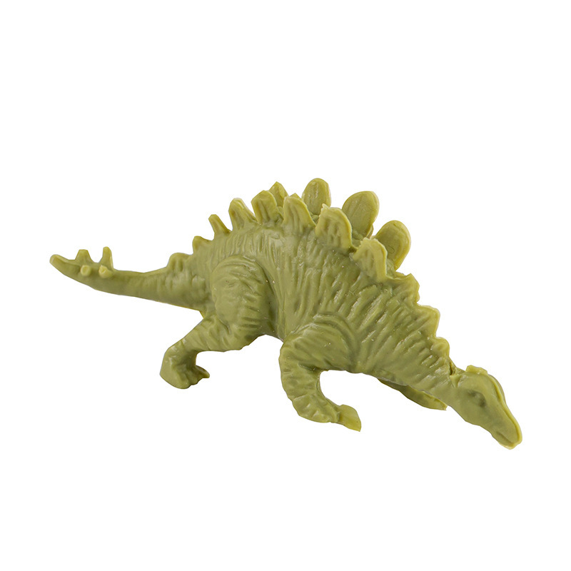 Mini Soft Plastic Dinosaur Small Simulation Dinosaur Model Solid Color Archaeological Gashapon Machine Accessories Cross-Border