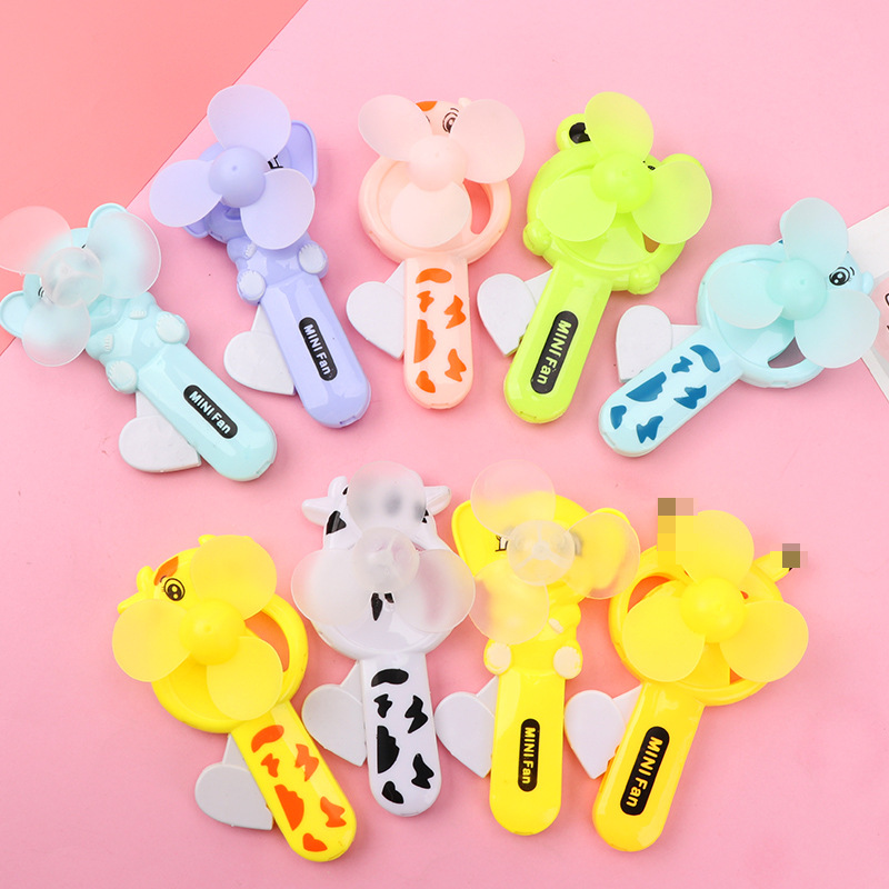 Creative Mini Hand-Pressed Fan Cartoon Hand-Held Toy Hand-Cranked Kidsren and Students Small Gifts Gifts Street Stalls Hot Sale