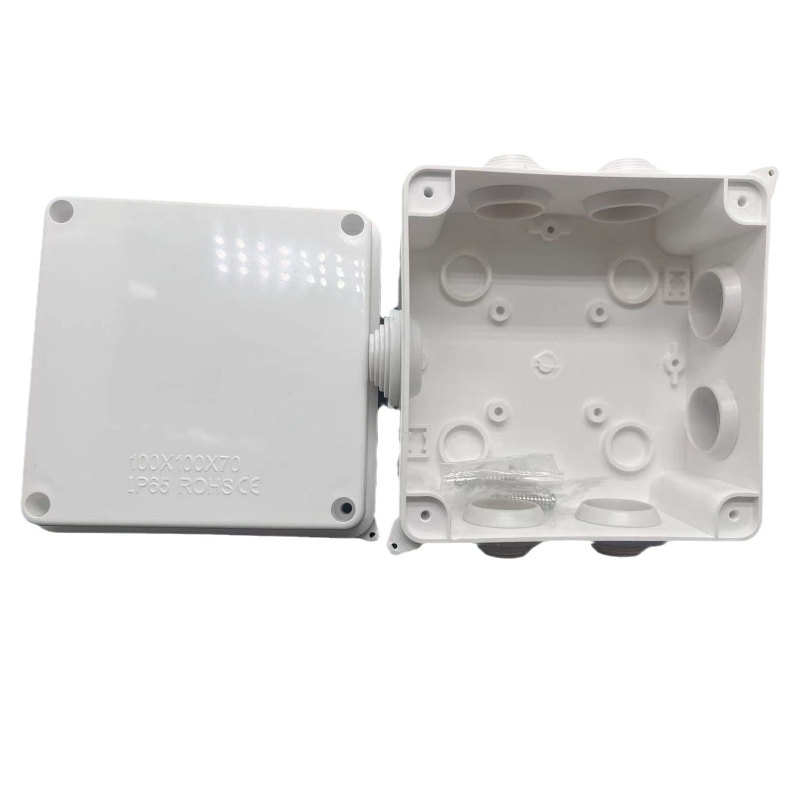 Factory direct wholesale cross-border African household industrial ABS white separate plastic packaging sealed waterproof wire box