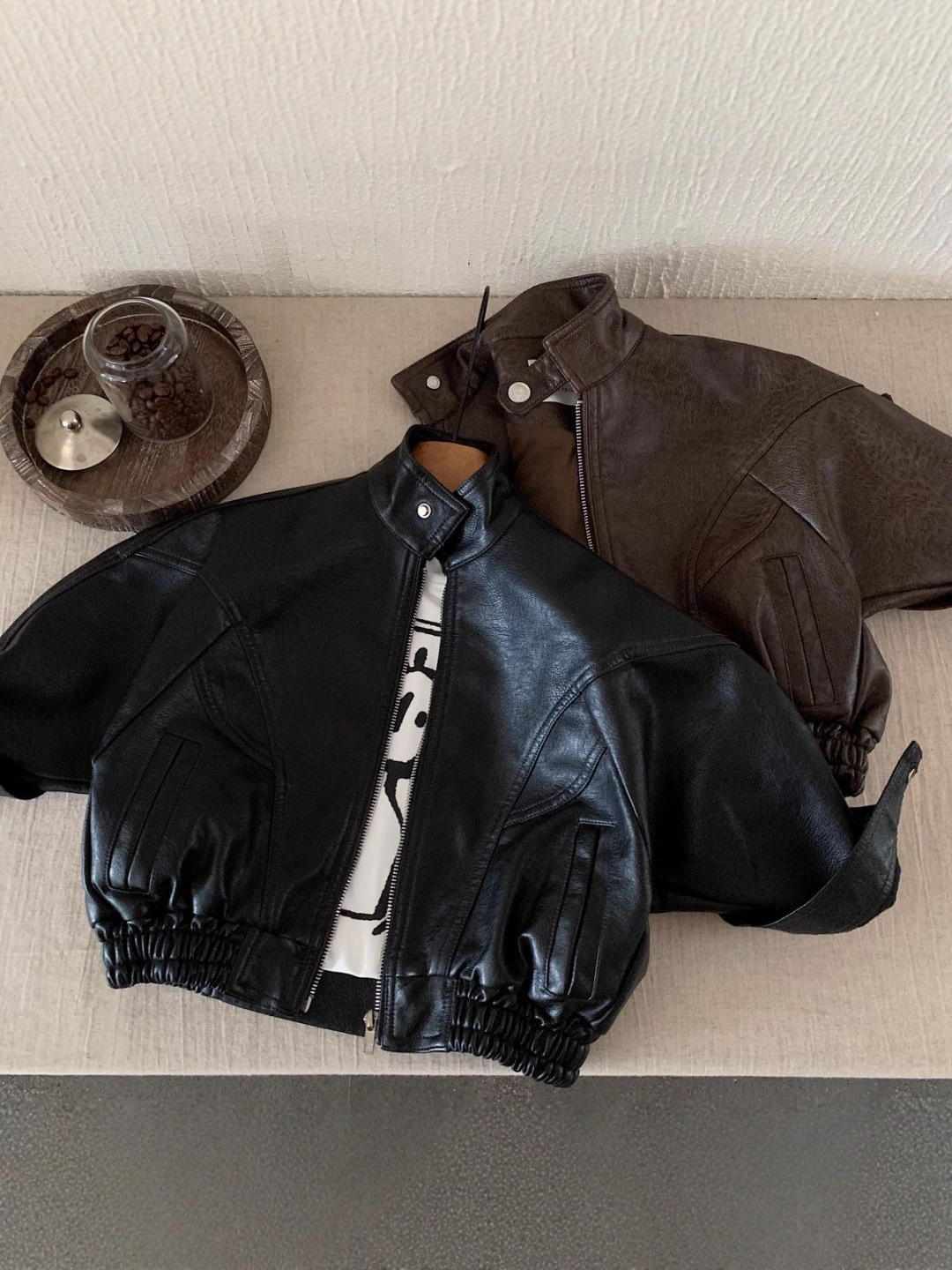 Children's Leather Jacket 2025 Autumn New Korean Style Boys and Girls Cool Biker Jacket Trendy Stylish Jacket