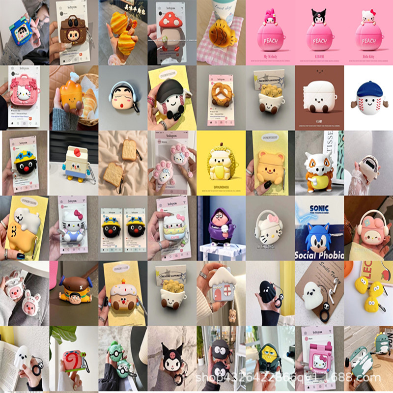 Креативный чехол для беспроводных наушников с мультяшным узором для airpods4, защитная оболочка для Apple 2/3/Pro2