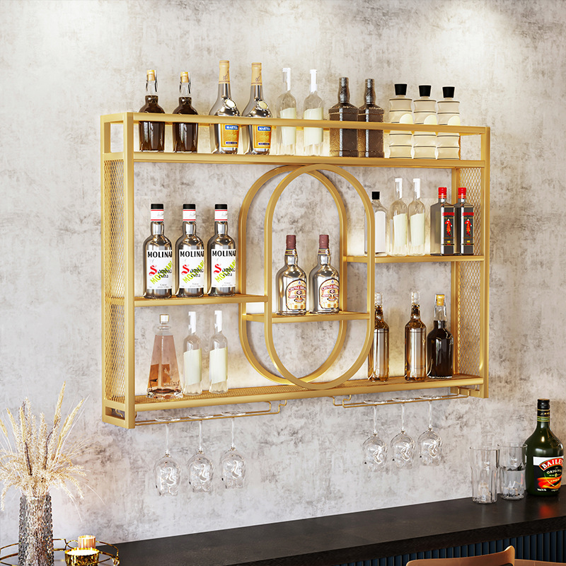 Cross-Border Disassembly and Assembly of Wine Racks, Light Luxury Bar, Wall-Mounted Wine Racks, Storage Racks, Wall-Mounted Bar and Restaurant Display Racks, Wine Cabinets