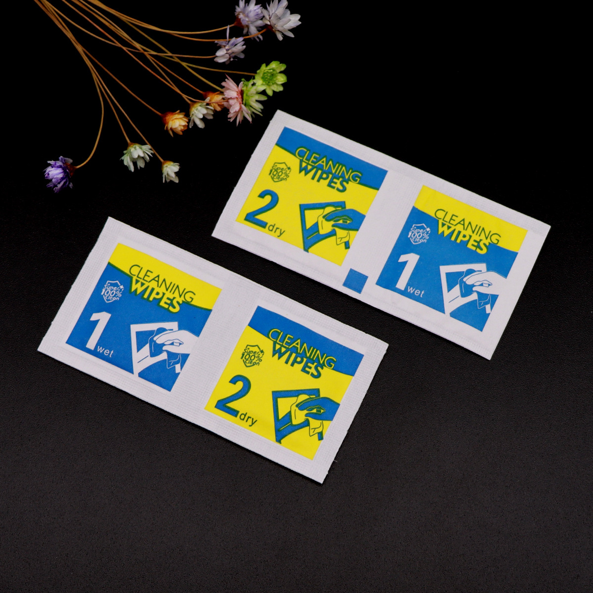 Alcohol Pack 1 2 Dry and Wet Pack Tempered Film Mobile Phone Film Film Auxiliary Kit suit Dust Paste Alcohol Cotton Sheet