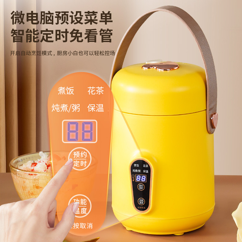 Intelligent American Standard 110V Household Soup Porridge Electric Stew Cup Multifunctional Gift Electric Stew Pot Gift Electric Heating Pot