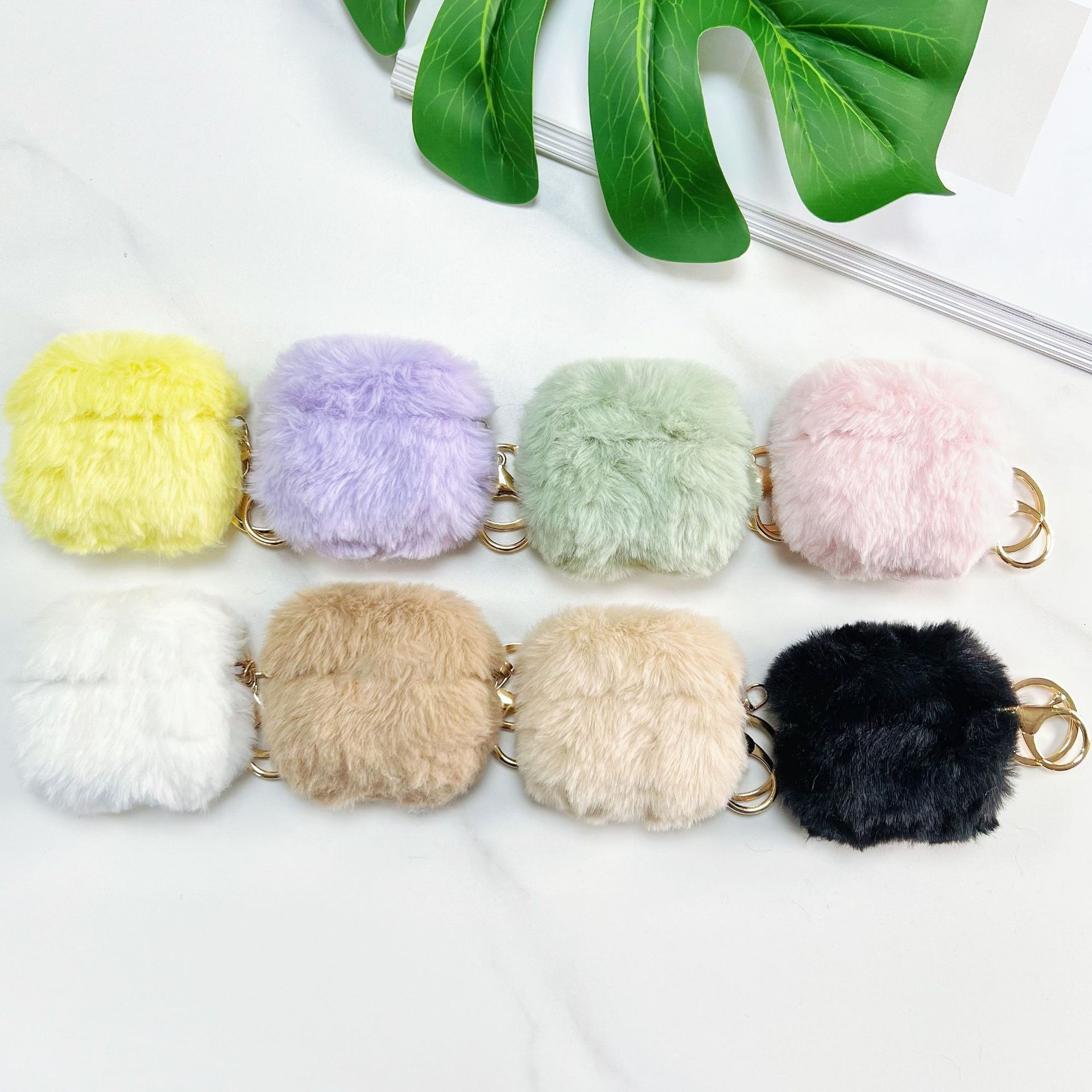 Suitable for AirPods Apple Earphone Cover Plush Shell Cute Anti-Fall Protection New Soft Shell Bluetooth Headset Colorful