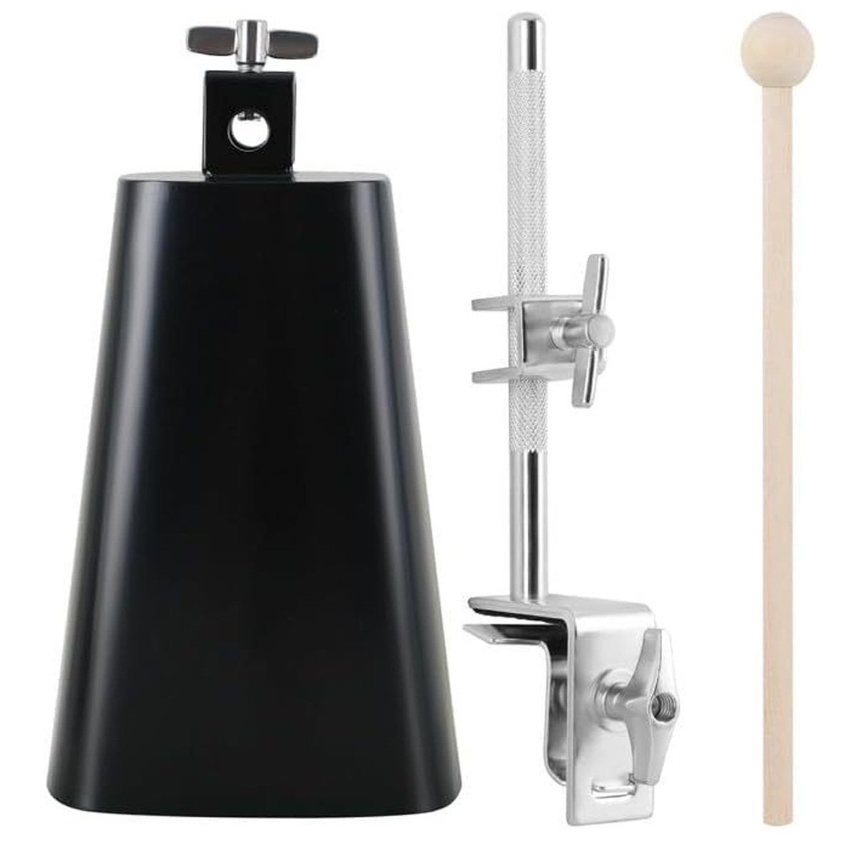 7inch Cowbell Cowbell Stand Percussion Accessories Cowbell Clip, Adjustable Standard Drum Cowbell Stand
