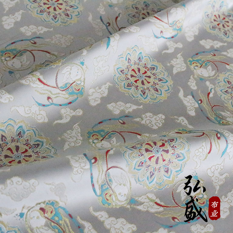 Imitation Song Jin Dunhuang Feitian Rabbit Dress Cheongsam Chinese Jacket Luggage Ancient Style Fabric