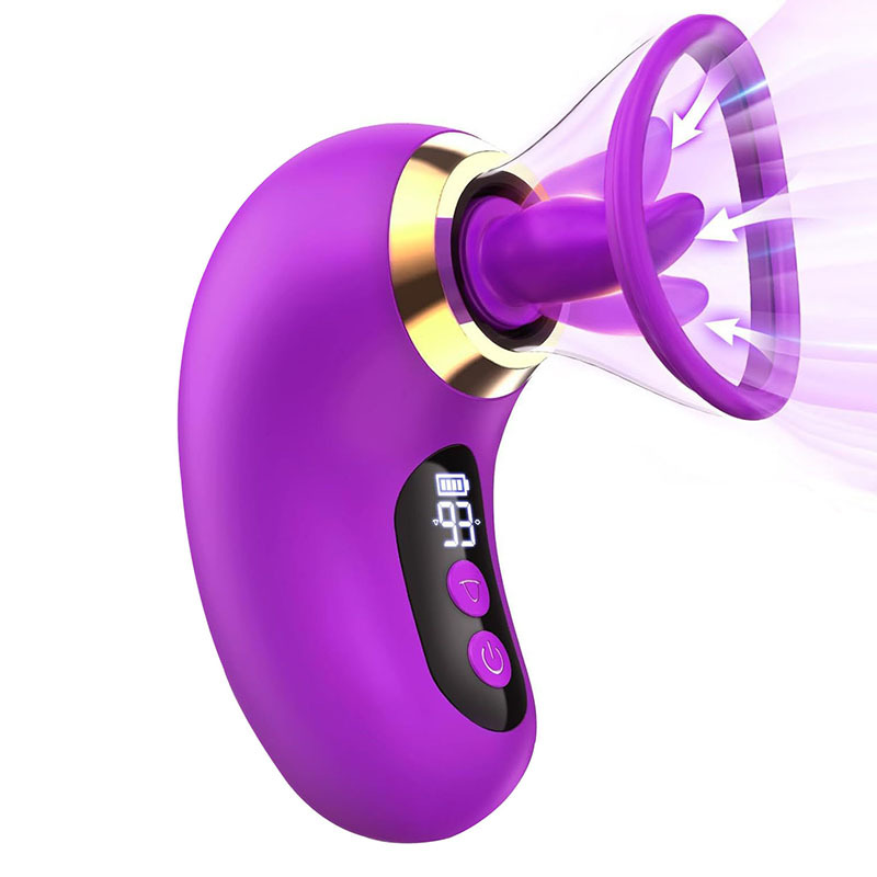 Anna Digital Display App Tongue Licking Breast Pump Handheld Massage Vibrating Breast G-Spot Honey Bean Massage Stick Adult Sex Products