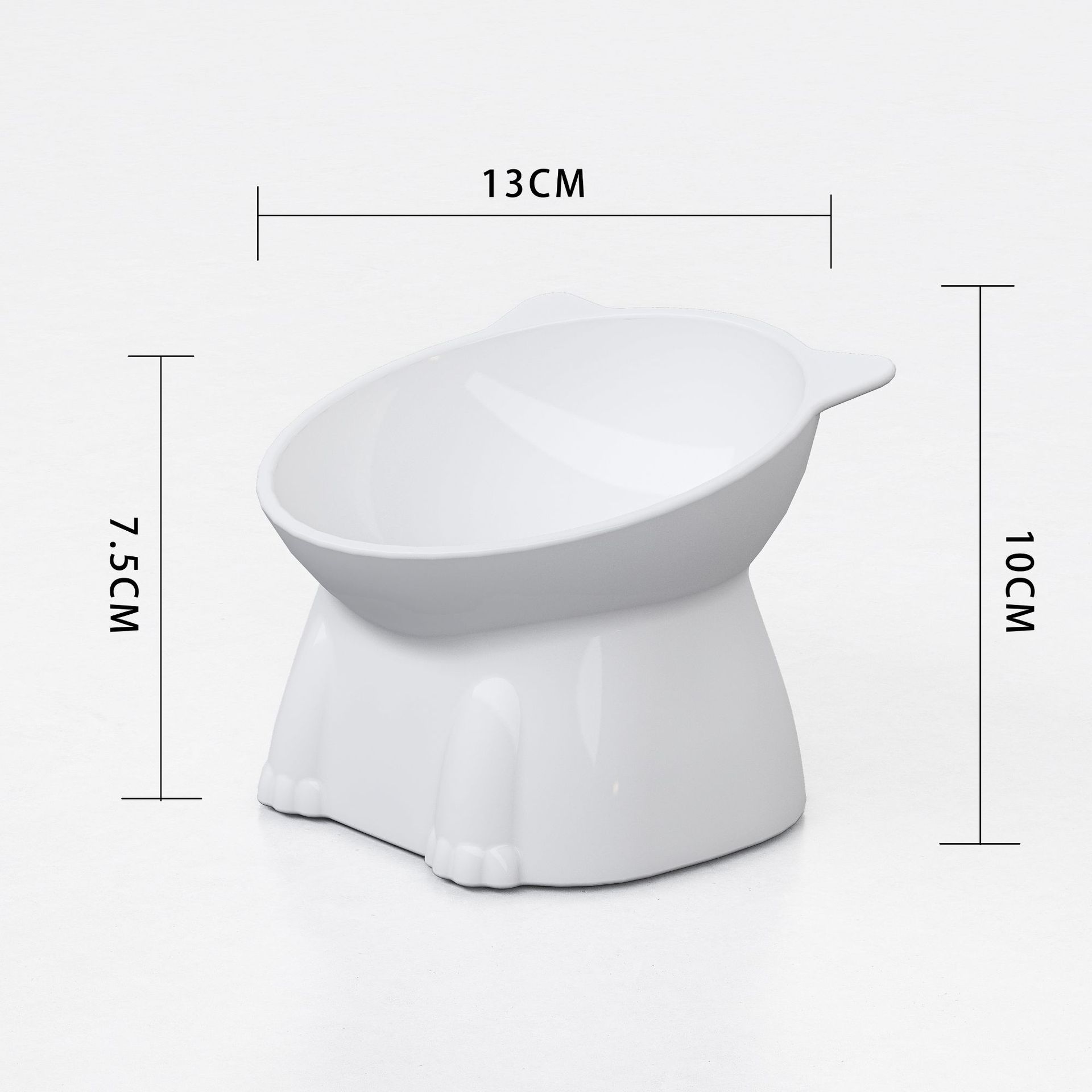 New high foot tilt water food integrated cat bowl cartoon neck protection anti-knock cat dog bowl pet supplies factory outlet