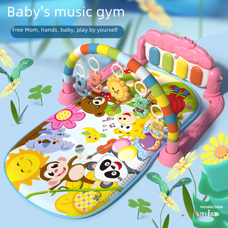 Spot Cross-Border Baby Toys Pedal Piano Fitness Frame Blanket Intelligence Newborn Toddler Three-Month-Old Baby Pedal Piano