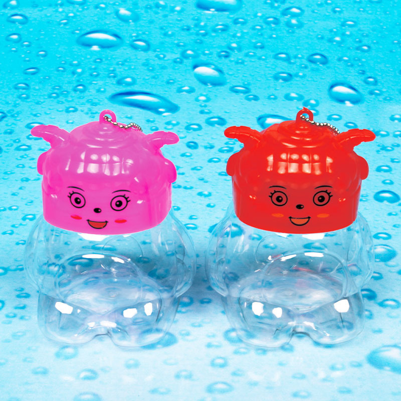 Small Fish Bottle Night Market Stall Wholesale Plastic QQ Bottle Children Portable Mini Cartoon Fish Tank Turtle Bottle Transport Box