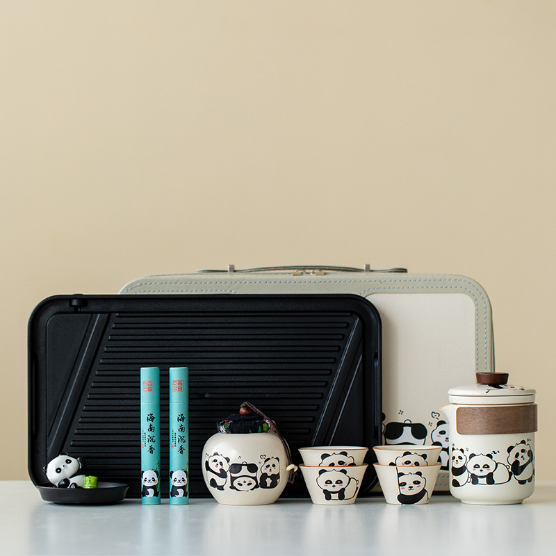 Panda Tea Set, Practical Business Gifts for Customers, Souvenirs for Company Annual Meetings and Anniversary Celebrations