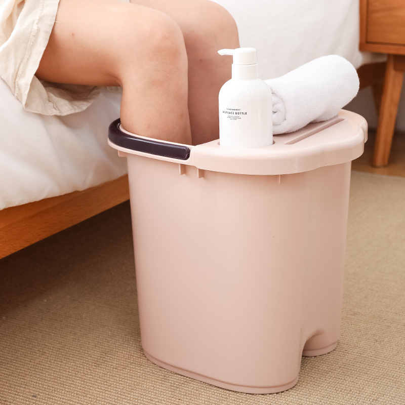 Ведро для ног, высокое и глубокое, для мытья ног, пластиковое, с массажем, утолщенное