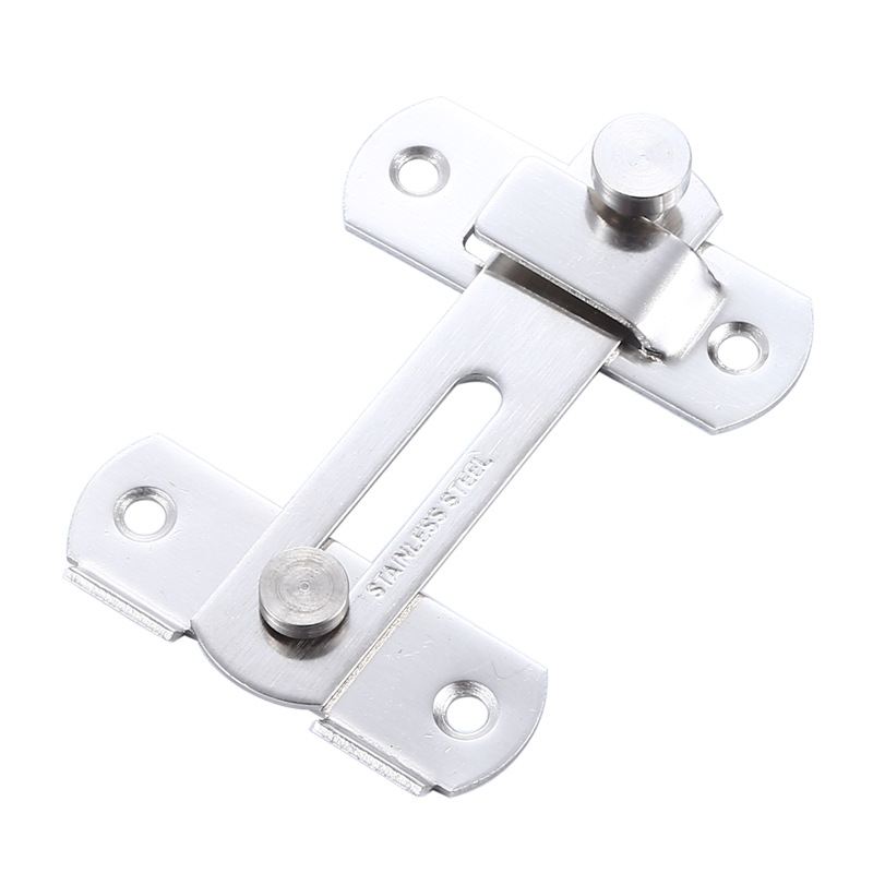 Stainless Steel Door Buckle for Household Pet Cage Door Latch Lock Sliding Door Left and Right Latch Door Lock Thickeneded 90 Degree Right Angle Door Buckle