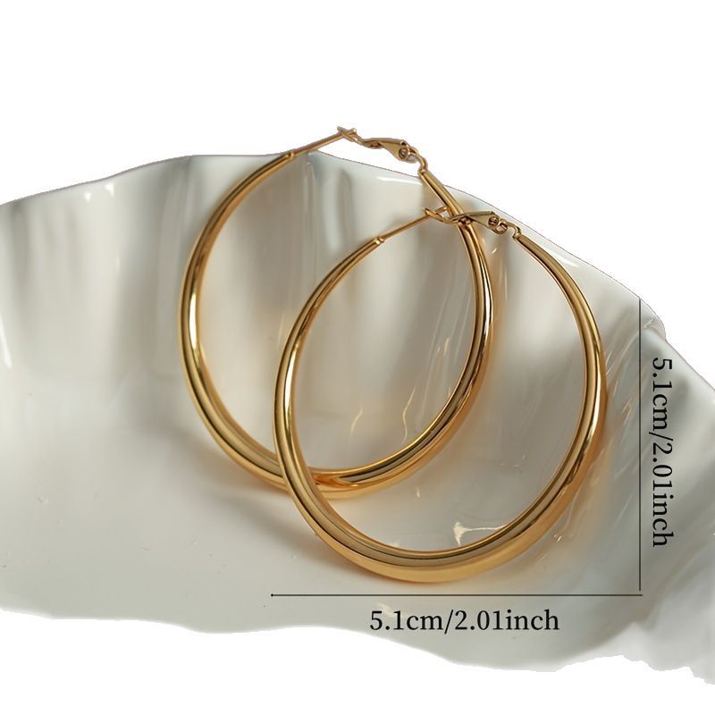 Simple temperament exaggerated big circle earrings female niche high-end sense of network red explosions earrings ear jewelry manufacturers wholesale