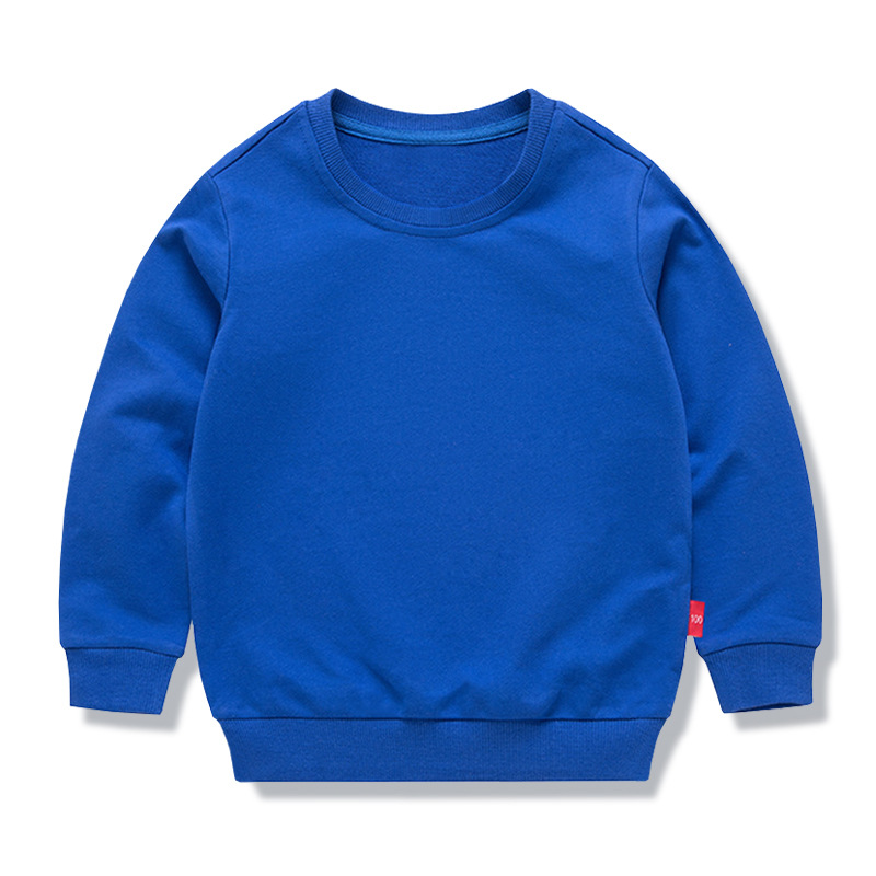 Children's Clothing Spring and Autumn Style Solid Color Sweatshirt 2026 Baby Cotton Long-Sleeve Boys and Girls Blank Base Shirt Wholesale