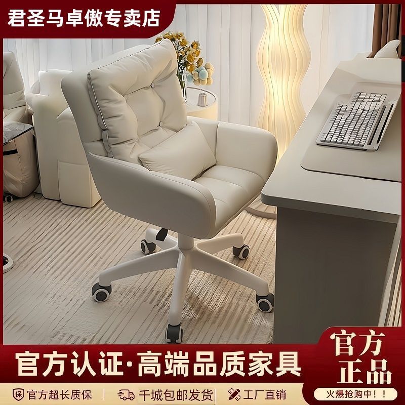 Computer Chair, Bedroom Makeup Chair, Girls' Dormitory Desk Chair, Sedentary Backrest Office Chair, Home Lift Swivel Chair