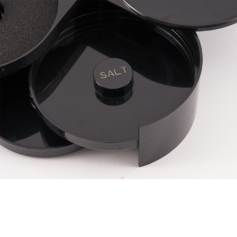 Three-layer Salt Box Three-layer Salt Box Cocktail Salt Edge Multi-specification Wine Glass Placing Box Rotatable Bartending Supplies