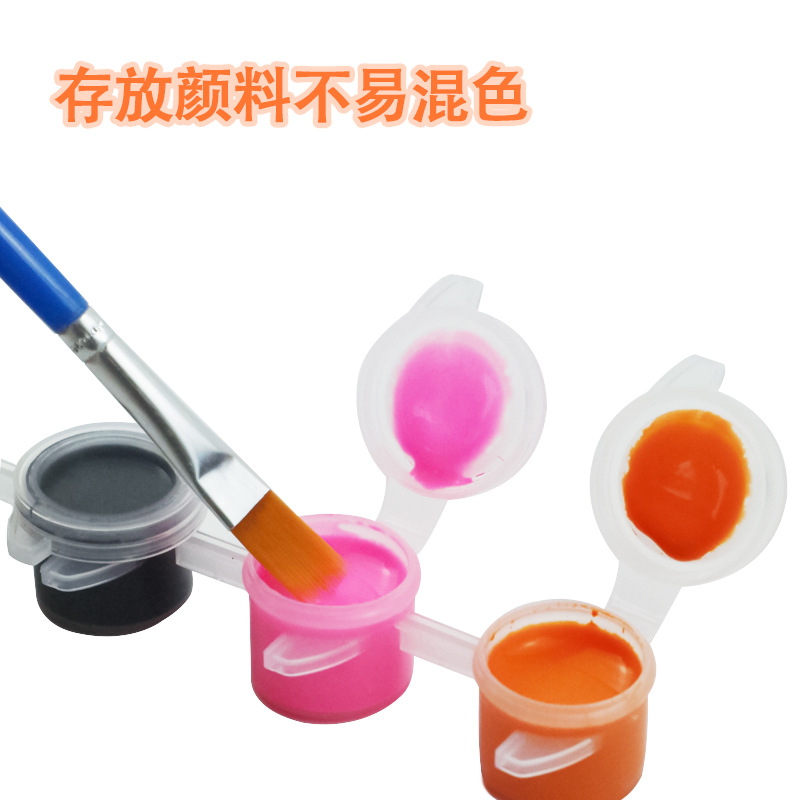 Factory Direct Supply of Empty Paint Containers, 2ml and 3ml Empty Containers, 6-Compartment Paint Dispensing Boxes, Oil Paint Mixing Boxes