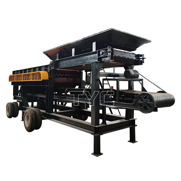 Mobile Mud and Stone Separator Manufacturer, Mud and Stone Roller Sieve, Construction Waste Screening Machine with Automatic Feeding