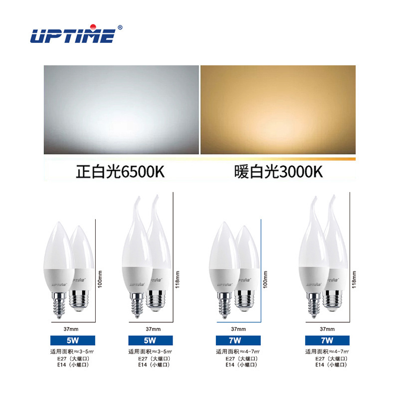 Foreign trade cross-border new led candle bulb e14 pull tail tip bulb highlight bulb led candle bulb wholesale