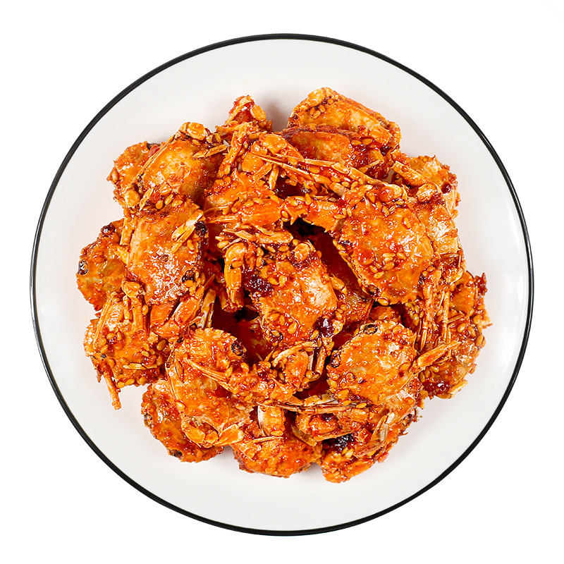 Spicy Small Crabs Ready-To-Eat Crab Nostalgic Seafood Spicy Meat Snacks Popular among Those Born in the 80S and 90S Seafood Childhood Snacks