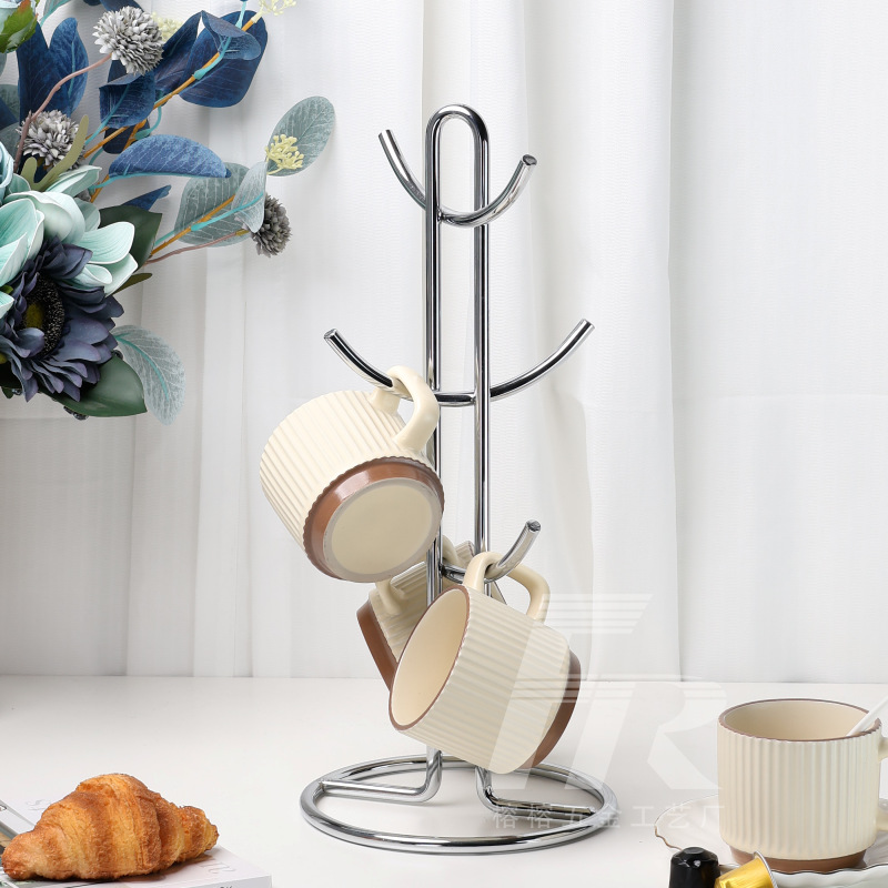 Mug Rack, Cup Holder, Kitchen Storage Rack, Coffee Cup Holder, Wine Glass Upside-Down Rack, Tea Draining Rack, Storage